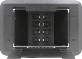 8 Port Female XLR Floor Box - Black/Silver