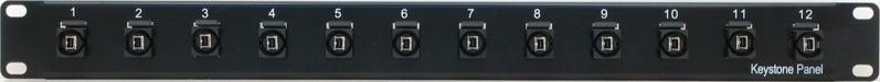PPK12-FW4004B - Firewire Patch Panel Front View
