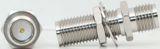 SMA Female to Female Reverse Polarity Bulkhead 1/4D Mount