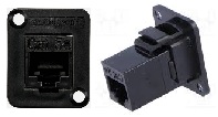 EHRJ45P5E - Switchcraft RJ45 Cat 5e Bulkhead XLR D Series Mount
