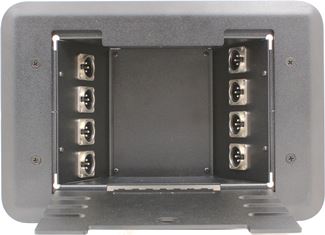 8 Port XLR Floor Box - Loaded with Male to Male XLR Adapters