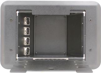 4 Port XLR Floor Box - Loaded with Female to Female XLR Adapters
