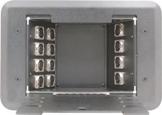 12 Port XLR Floor Box - Loaded with Female to Female XLR Adapters