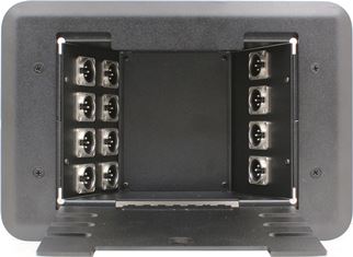 12 Port XLR Floor Box - Loaded with Male to Male XLR Adapters