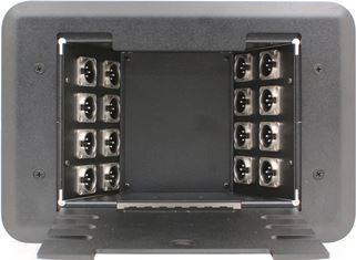 16 Port XLR Floor Box - Loaded with Male to Male XLR Adapters