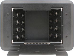 16 Port Female XLR/TRS Combo Floor Box - Nickel/Silver