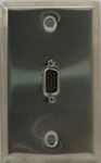 1 Port Single Gang HD15 Face Plate Male to Female