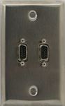 2 Port Single Gang HD15 Face Plate Male to Female