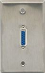1 Port Single Gang DB15 Face Plate Female to Male
