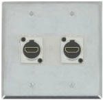 2 Port Double Gang HDMI Face Plate
