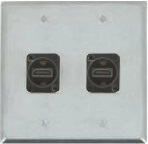 2 Port Double Gang HDMI Face Plate