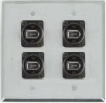 4 Port Double Gang Firewire 400 6 Pin Face Plate