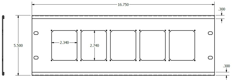 5 Port Module Plate Wall Plate Detail