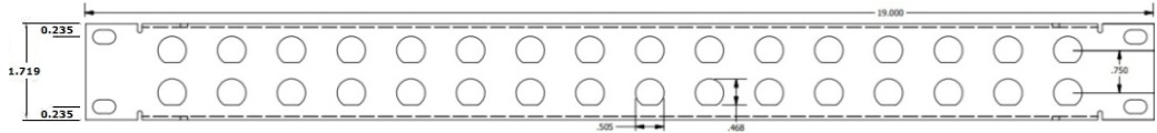 1RU 32 Port 1/2 D Patch Panel Specs