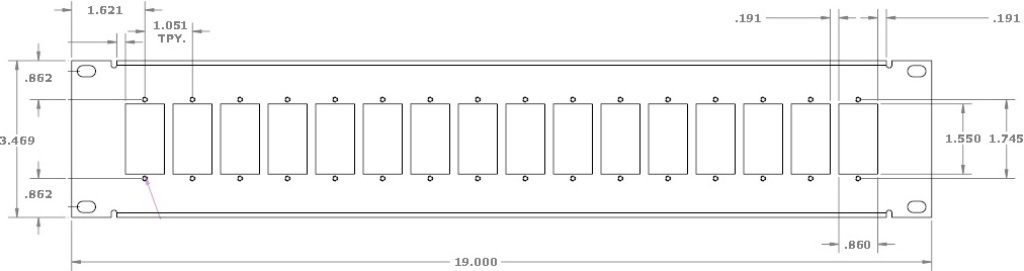 16 Port Speaker Patch Panel Specs
