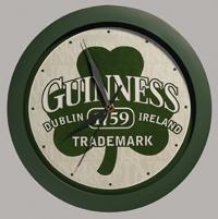 Guinness Shamrock Clock